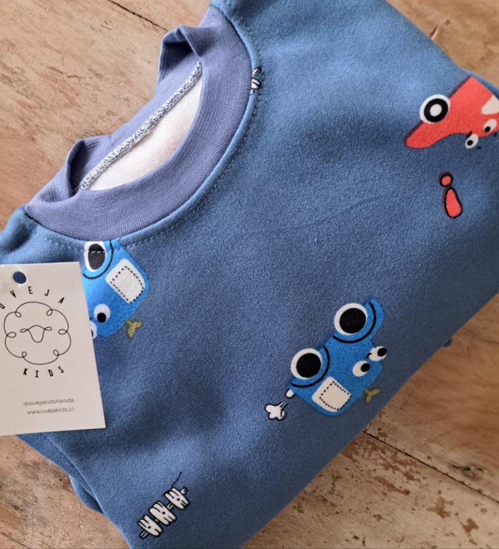 Pijama Afranelado Auto Azul