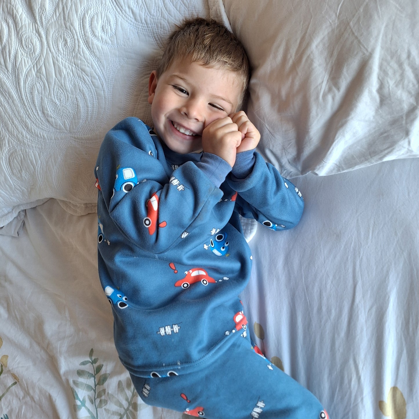 Pijama Afranelado Auto Azul