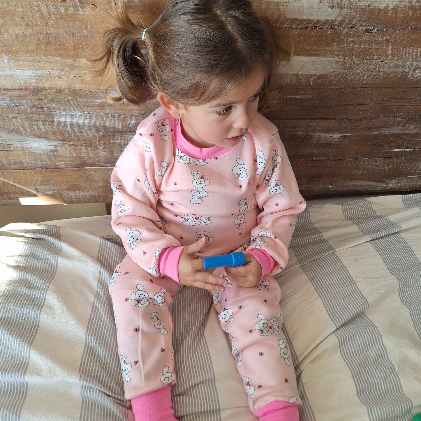 Pijama Afranelado Conejo Rosado