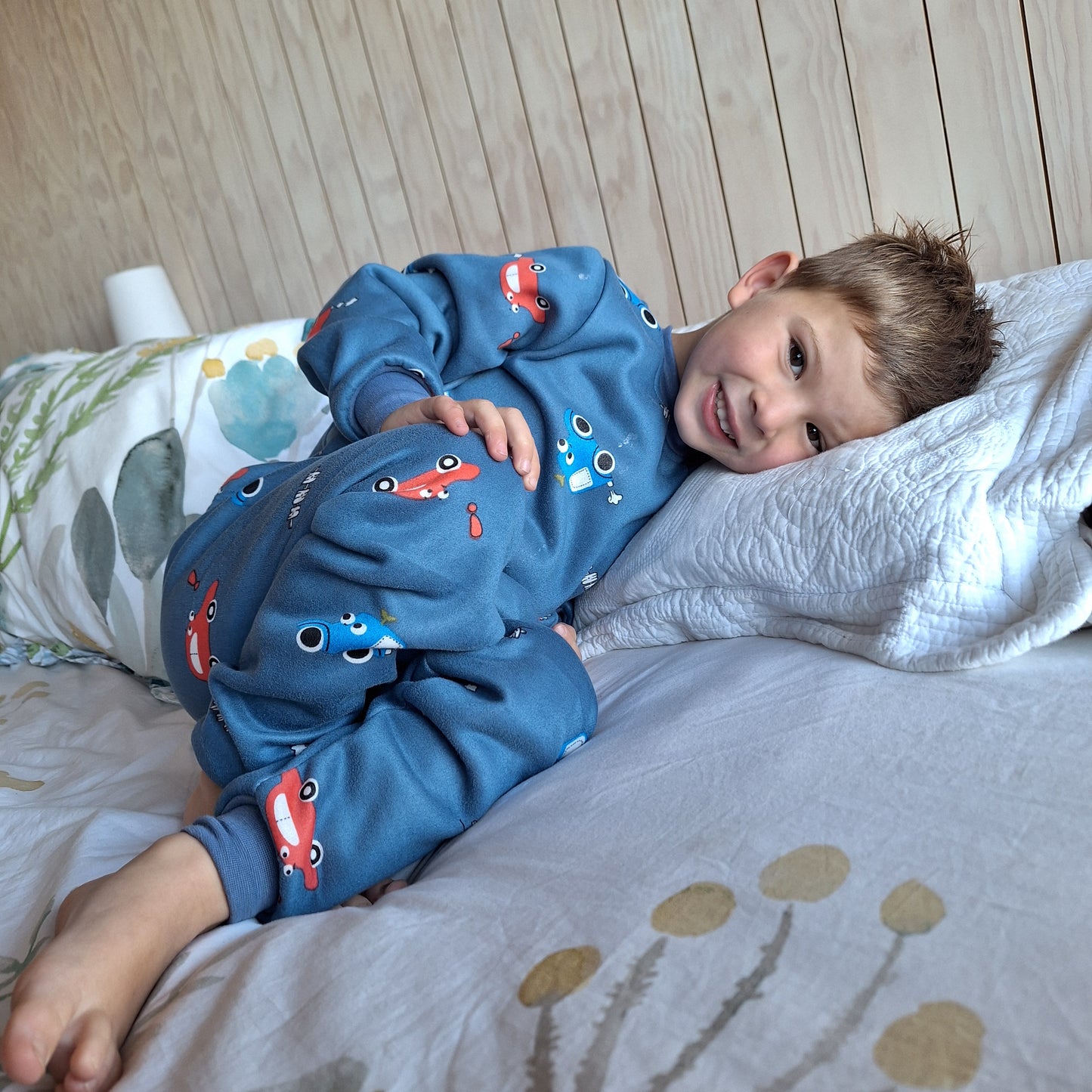 Pijama Afranelado Auto Azul