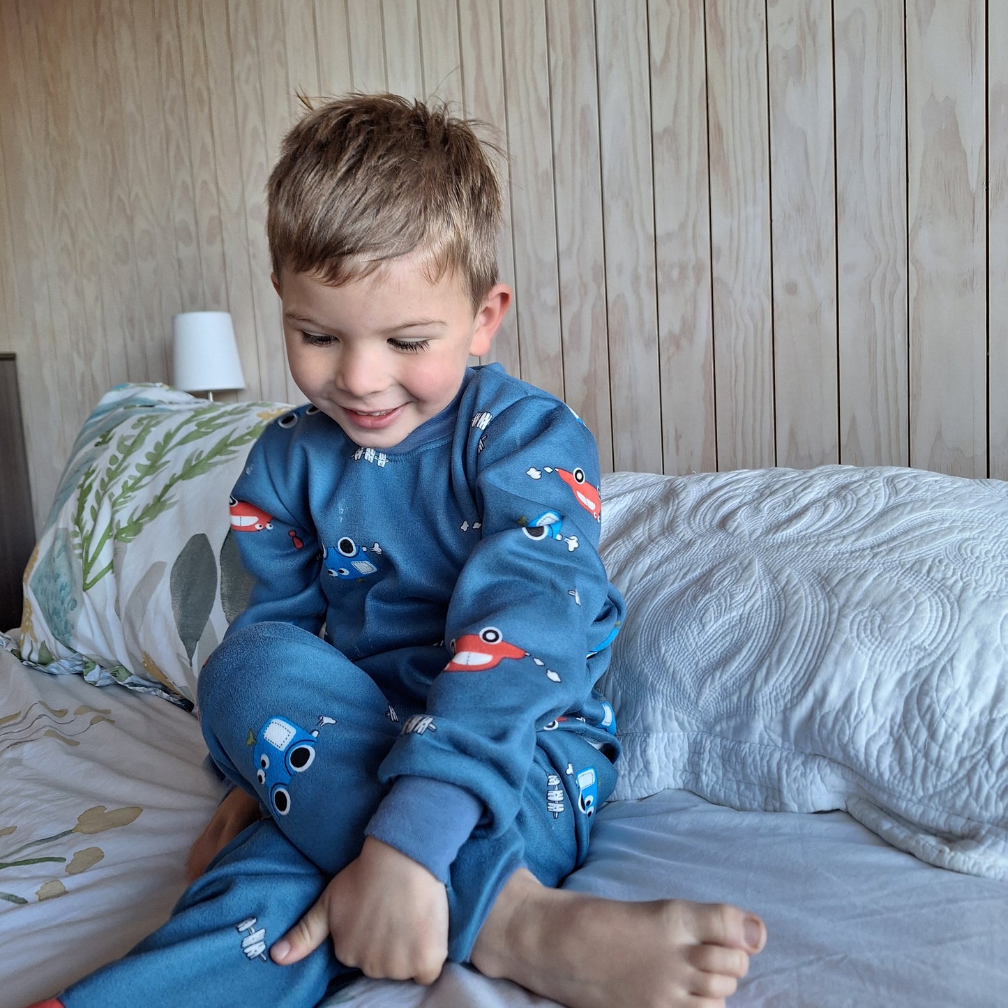 Pijama Afranelado Auto Azul