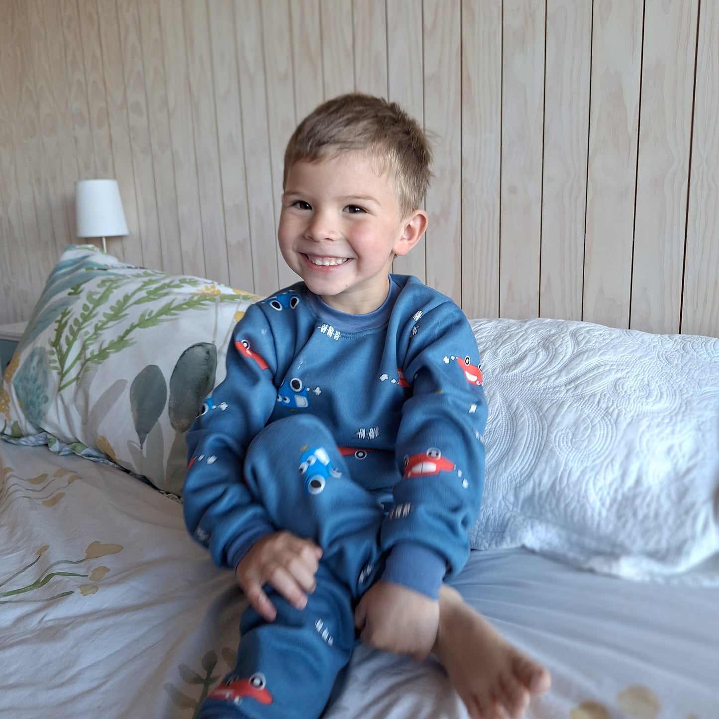 Pijama Afranelado Auto Azul