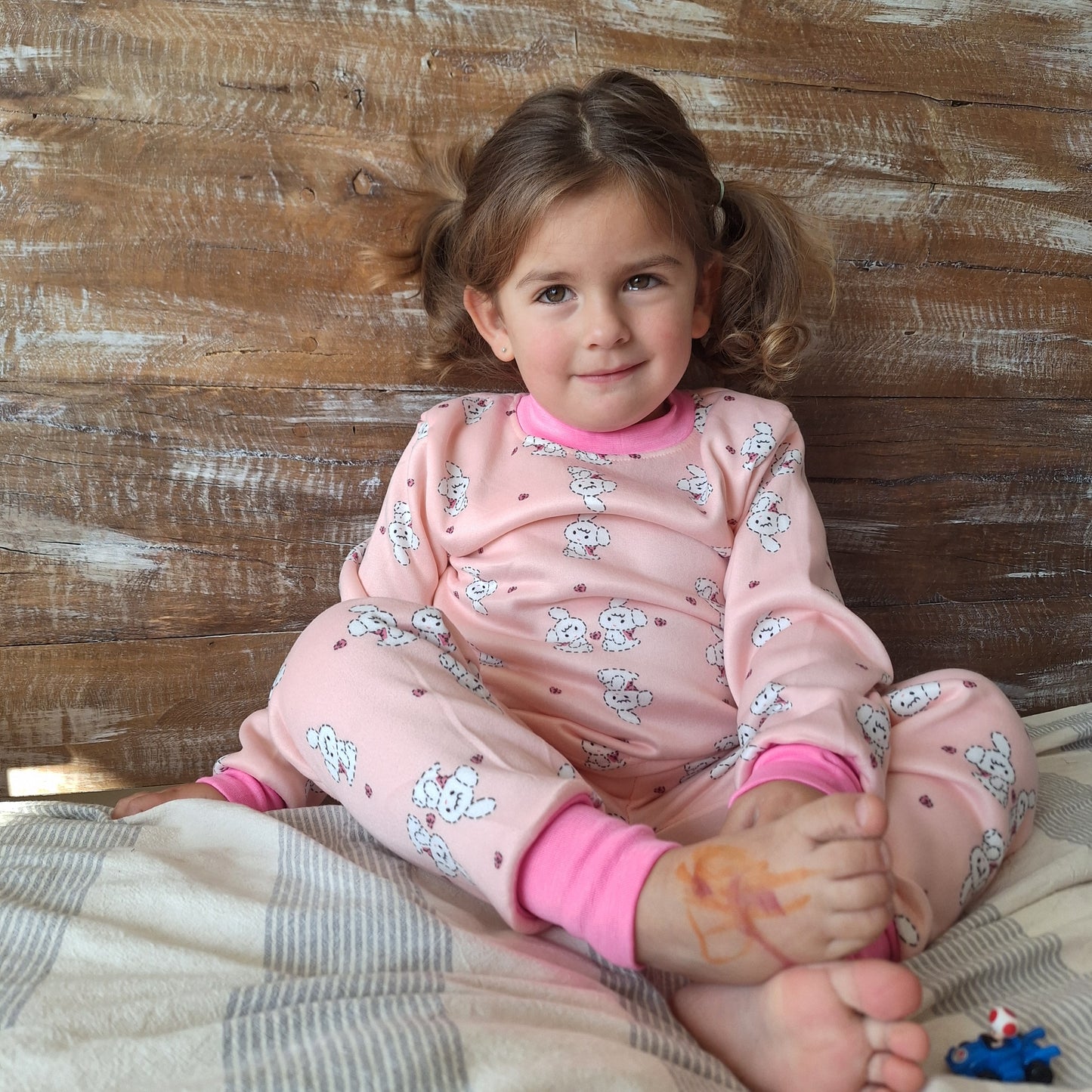 Pijama Afranelado Conejo Rosado