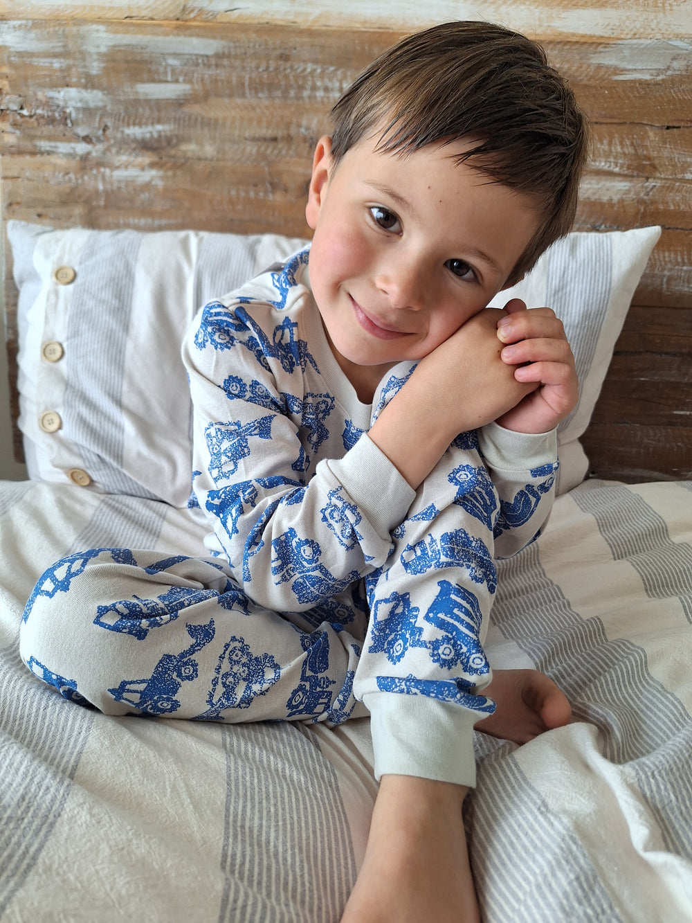 Pijama Largo Algodón Máquinas