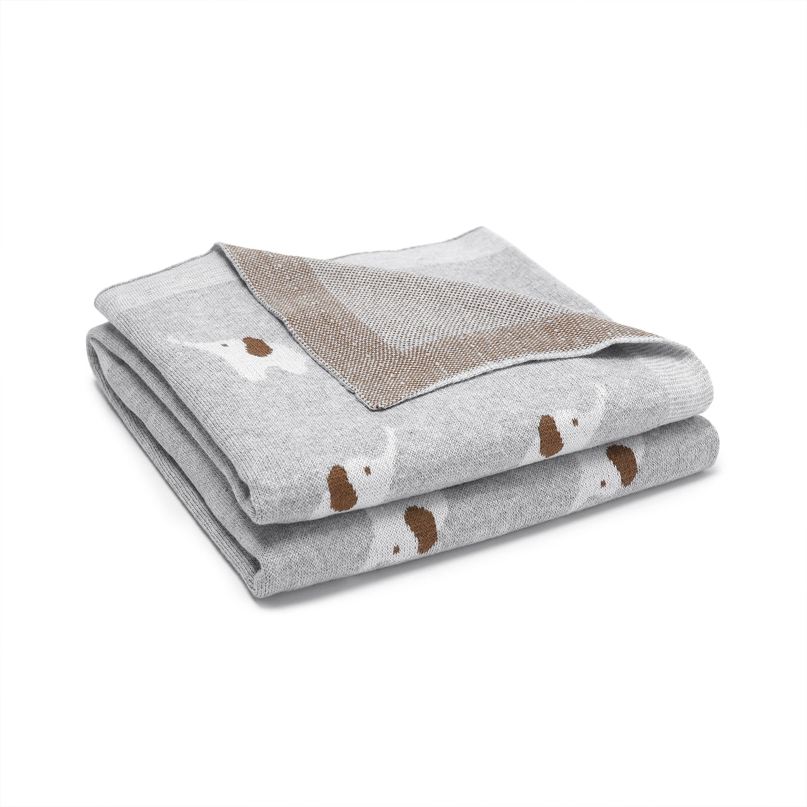 Manta Tejida Elefente Gris