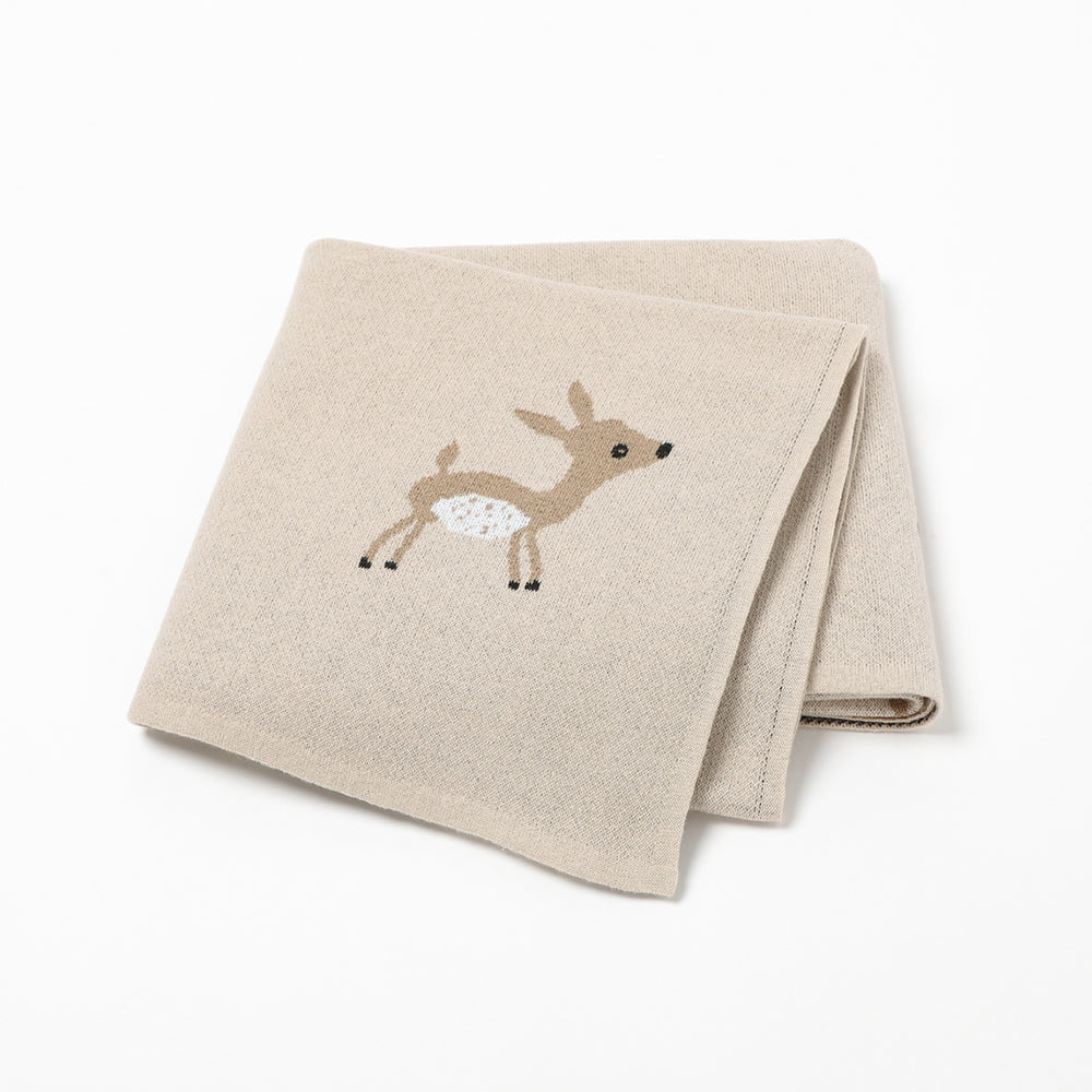 Manta Tejida Bambi Camel