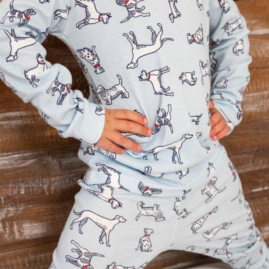 Pijama Perros Celeste – ovejakidstienda