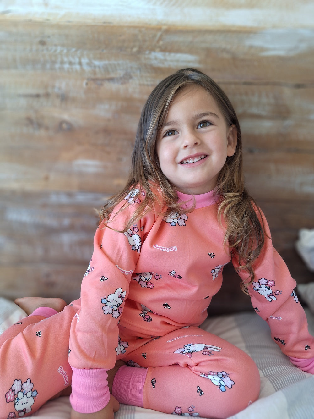 Pijama Afranelado Conejo Flores
