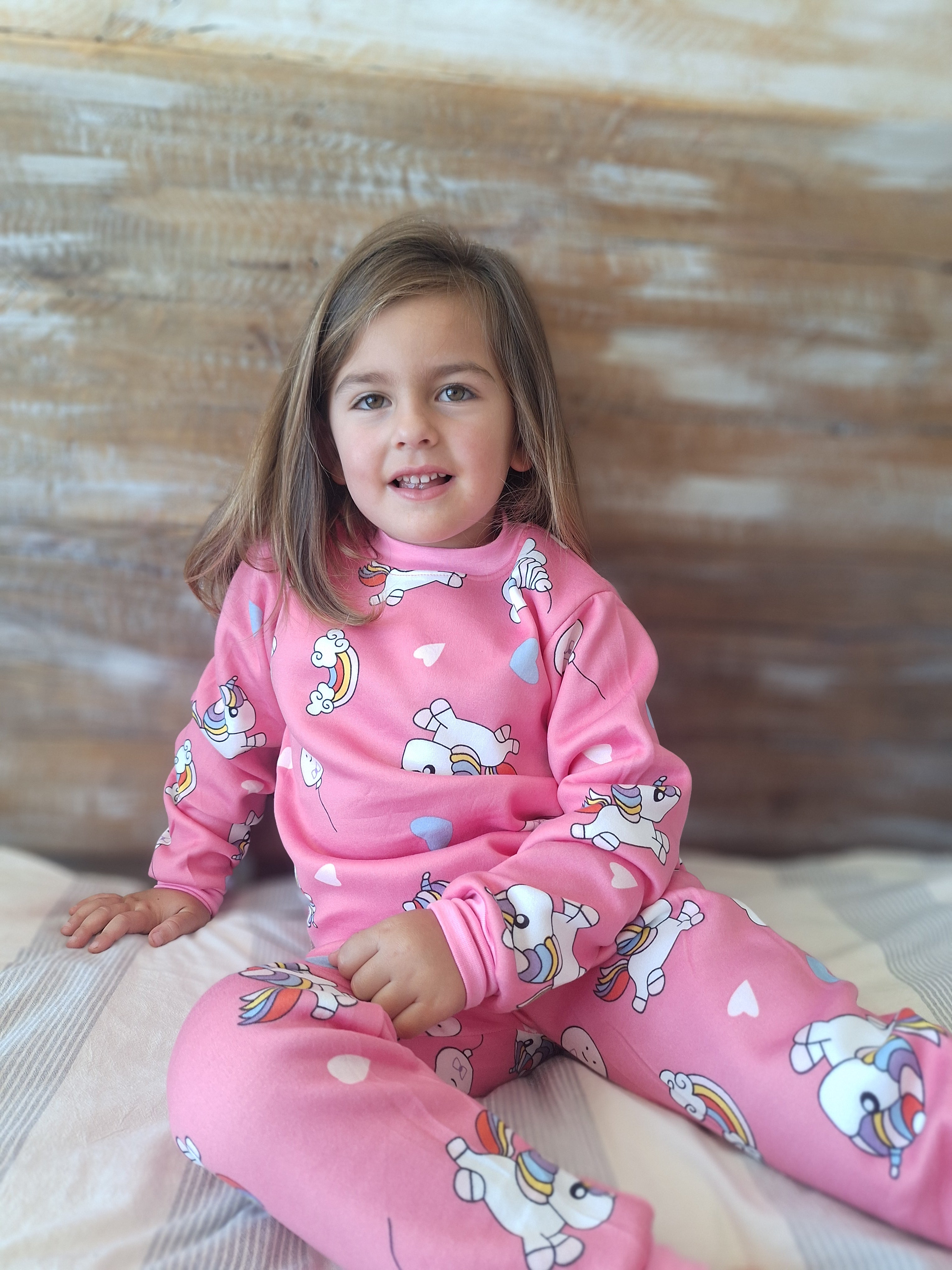Pijama Afranelado Unicornio Rosa
