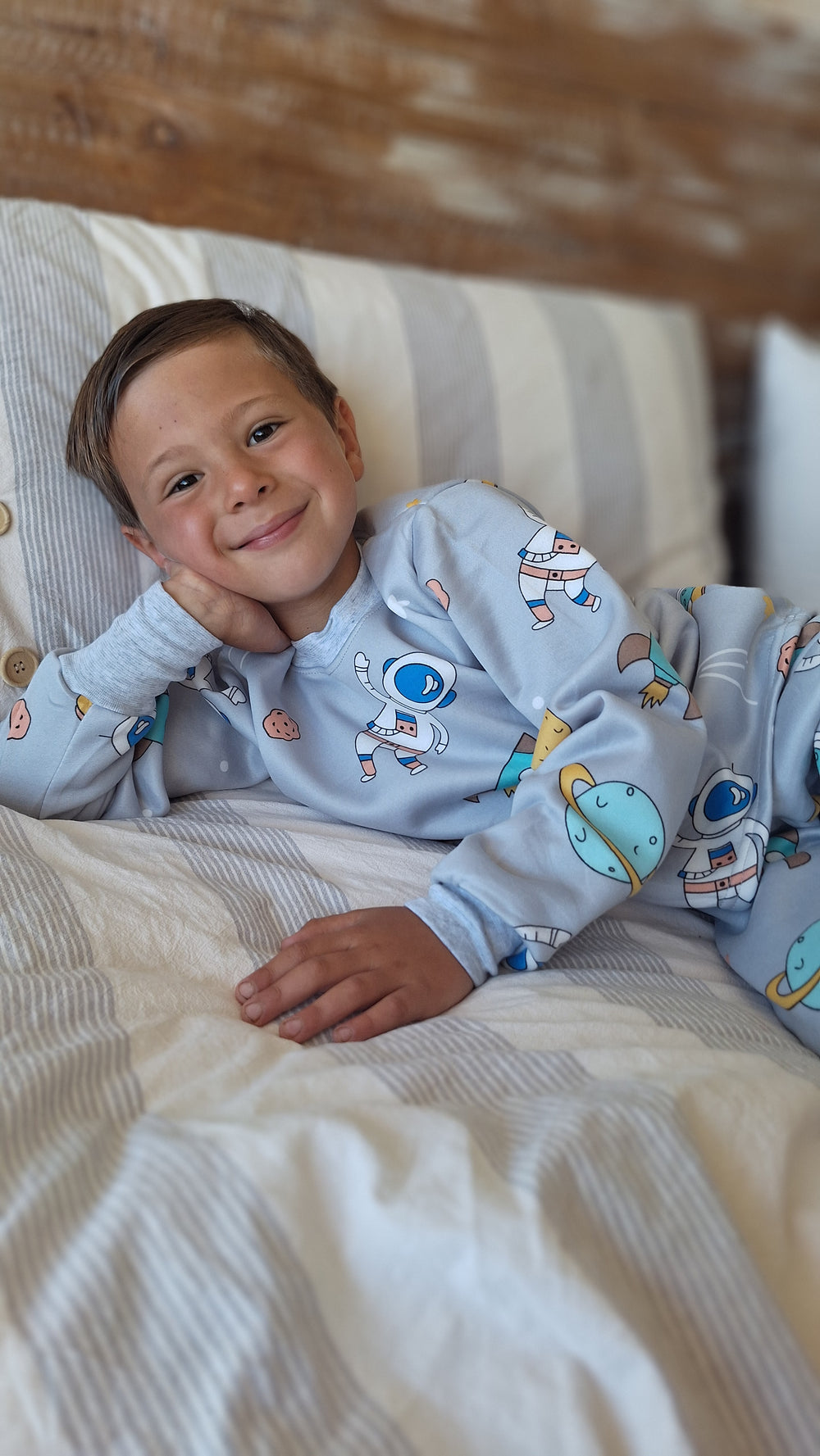 Pijama Afranelado Espacio Gris