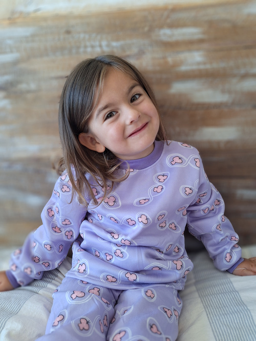 Pijama Afranelado Mariposa Lila