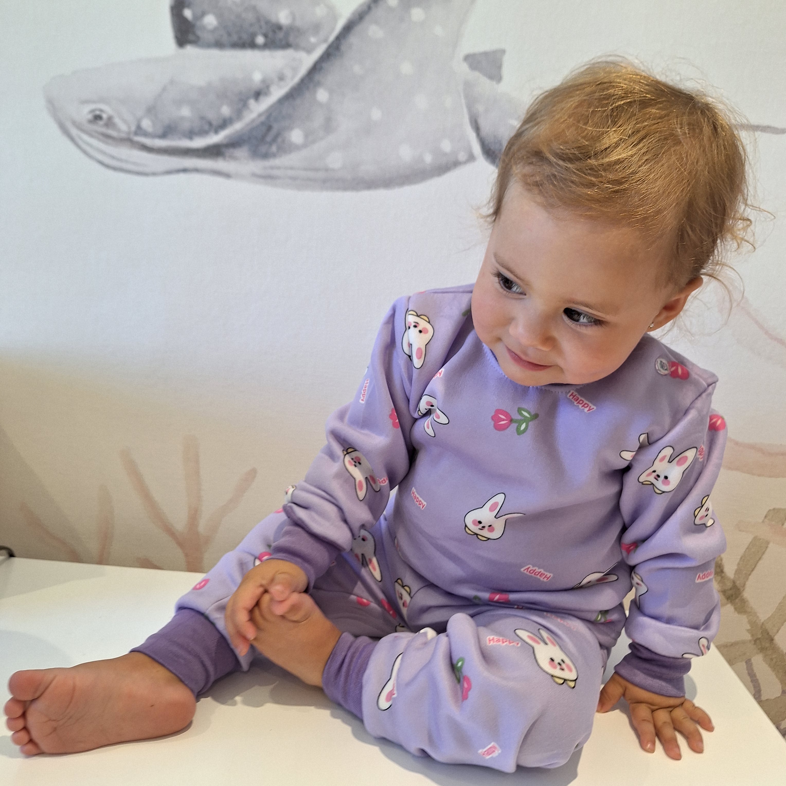 Pijama Afranelado Conejo Lila