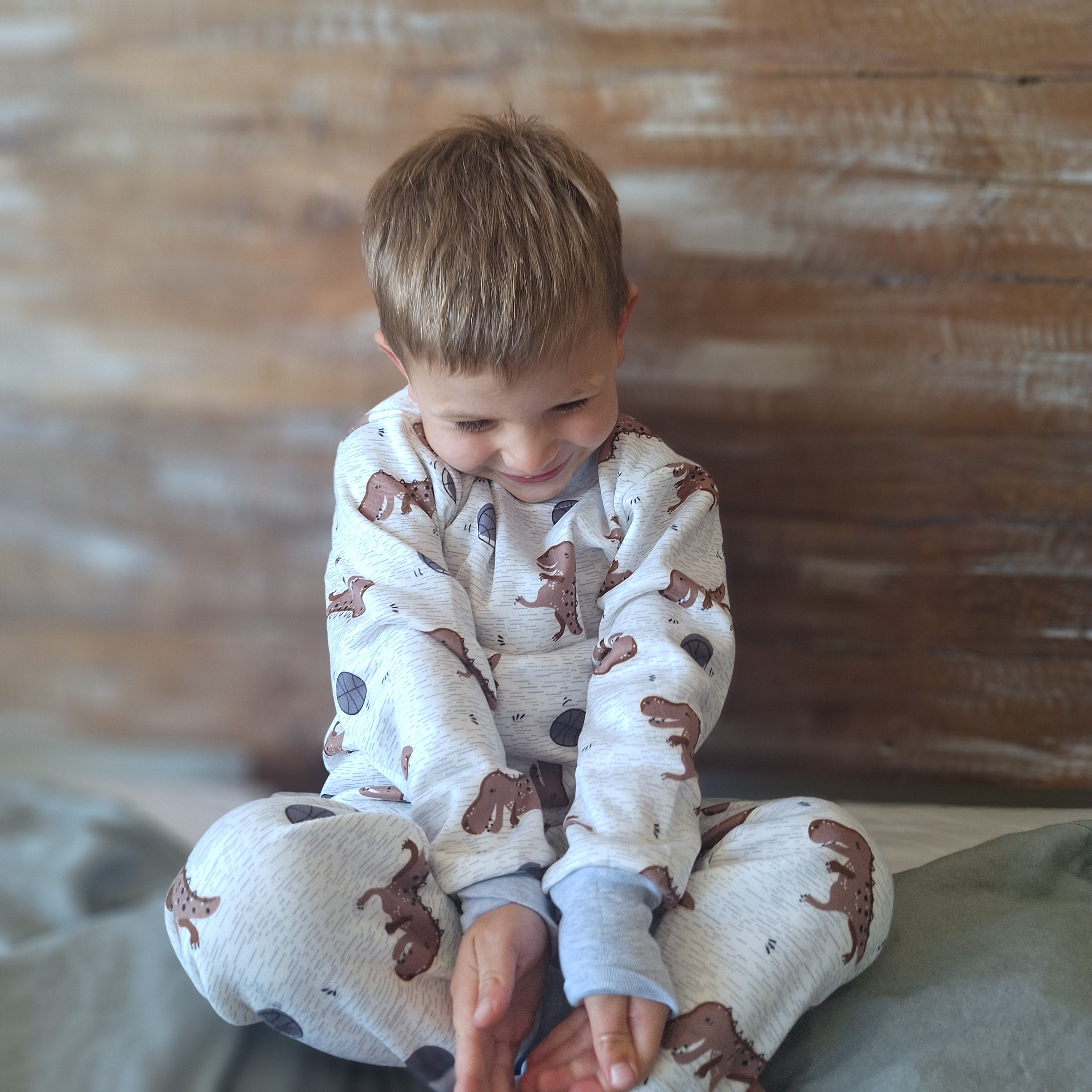 Pijama Afranelado Dino Café