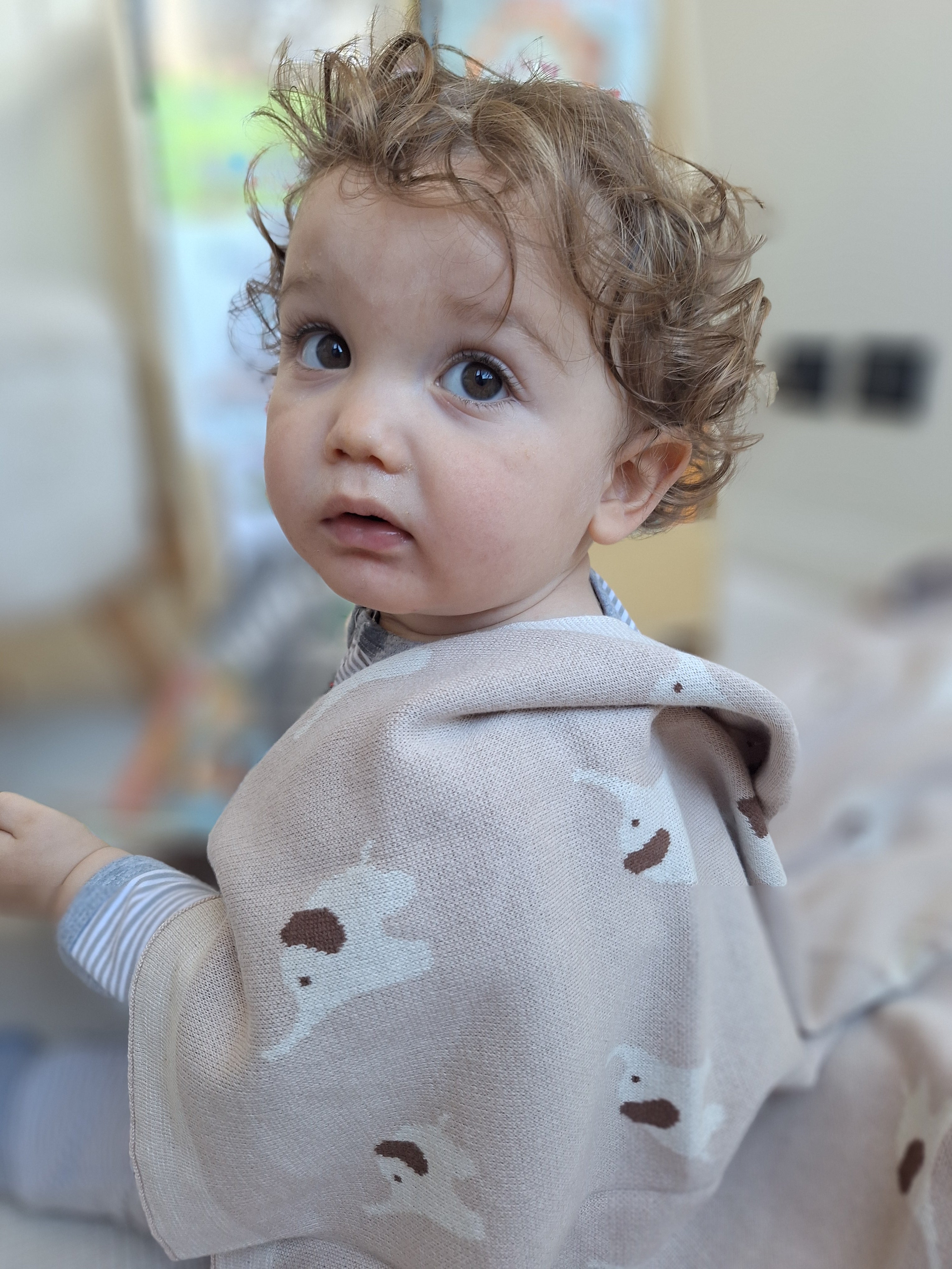 Manta Tejida Elefente Beige