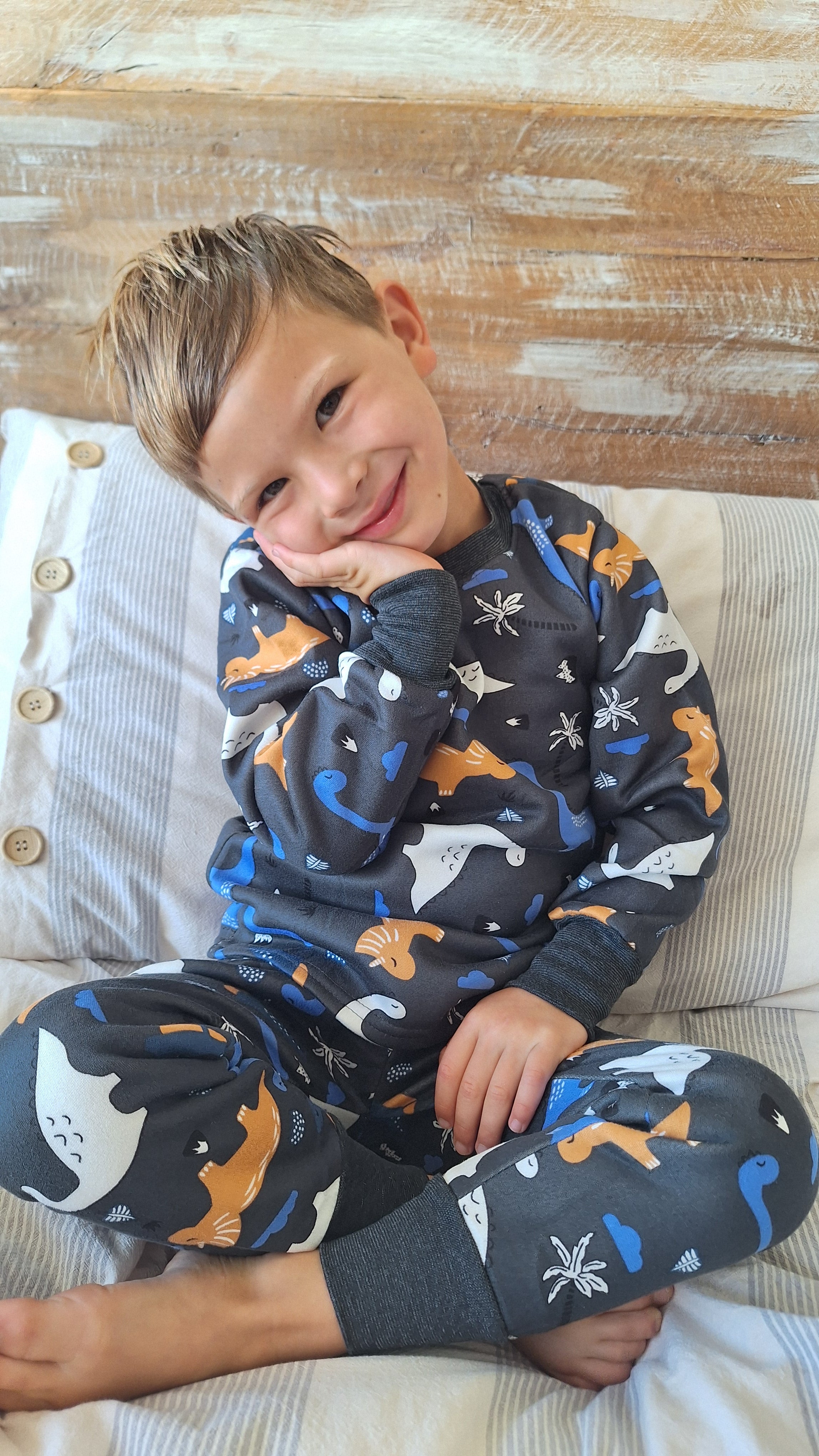 Pijama Afranelado Dino Grafito