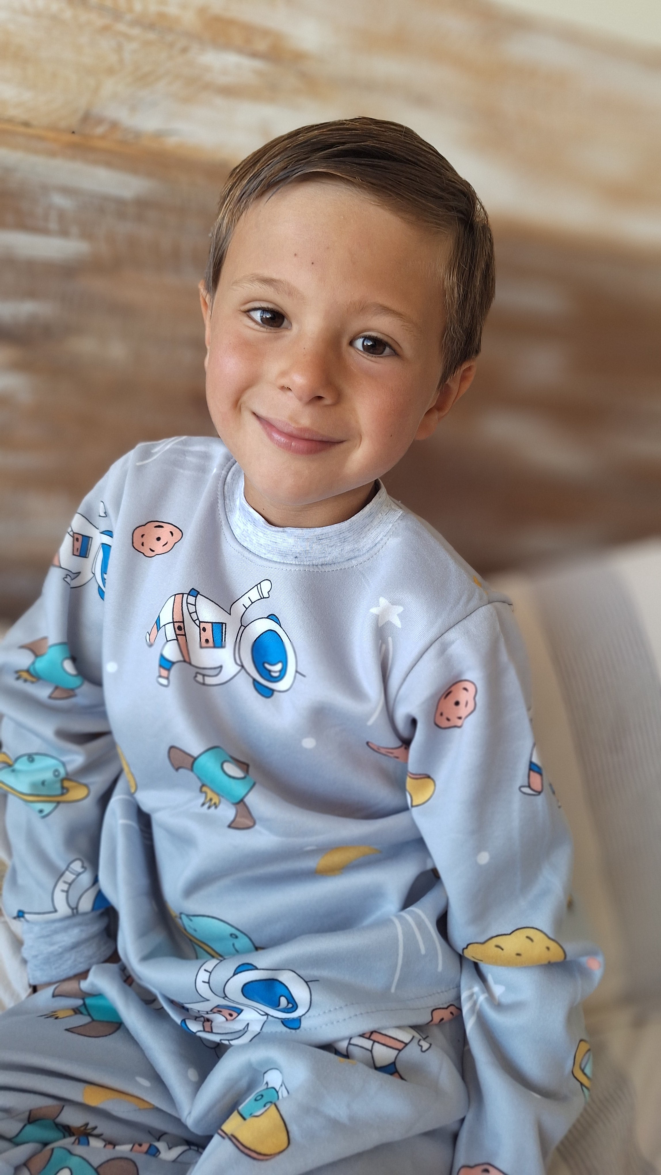 Pijama Afranelado Espacio Gris