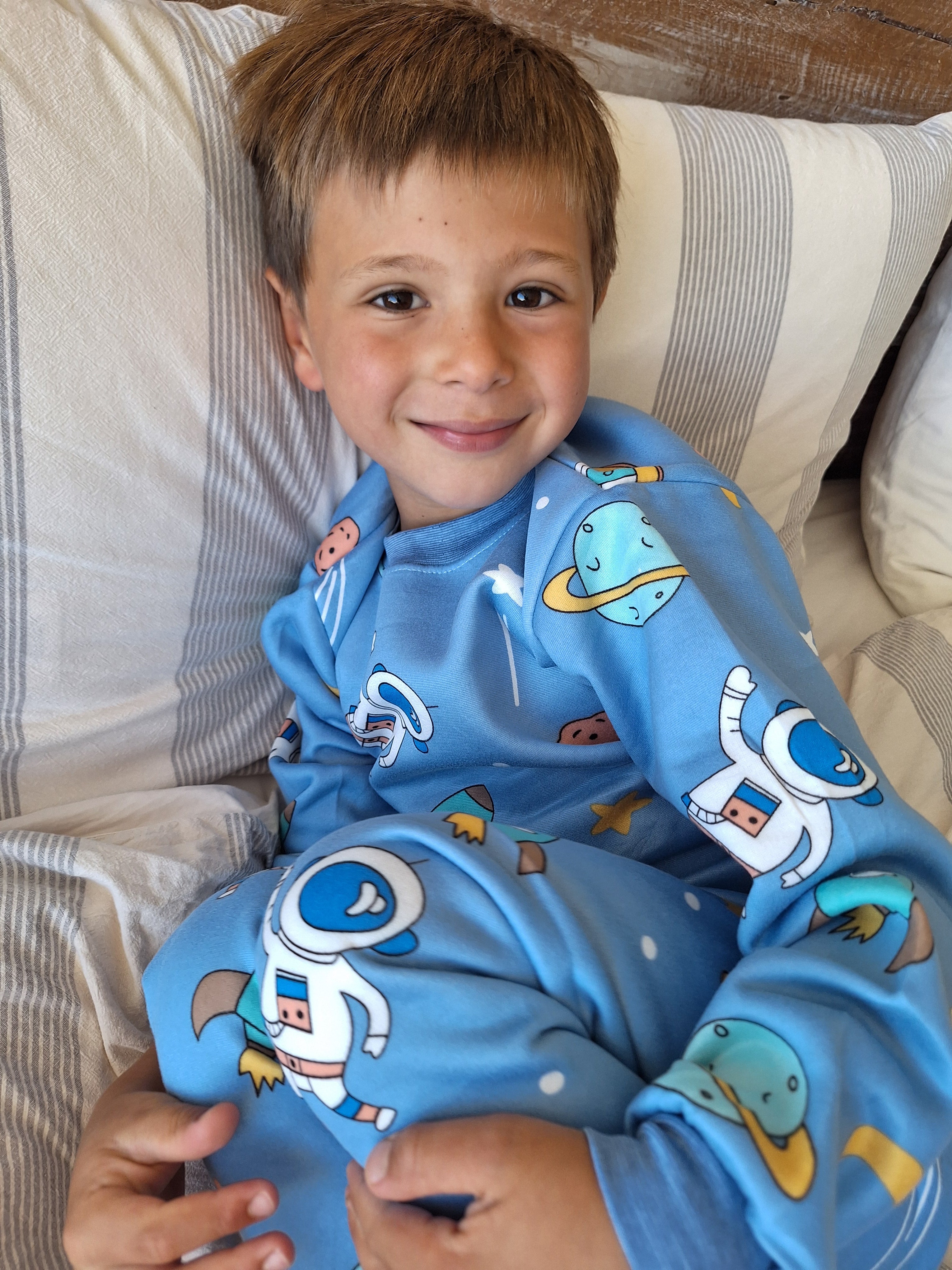 Pijama Afranelado Espacio Celeste