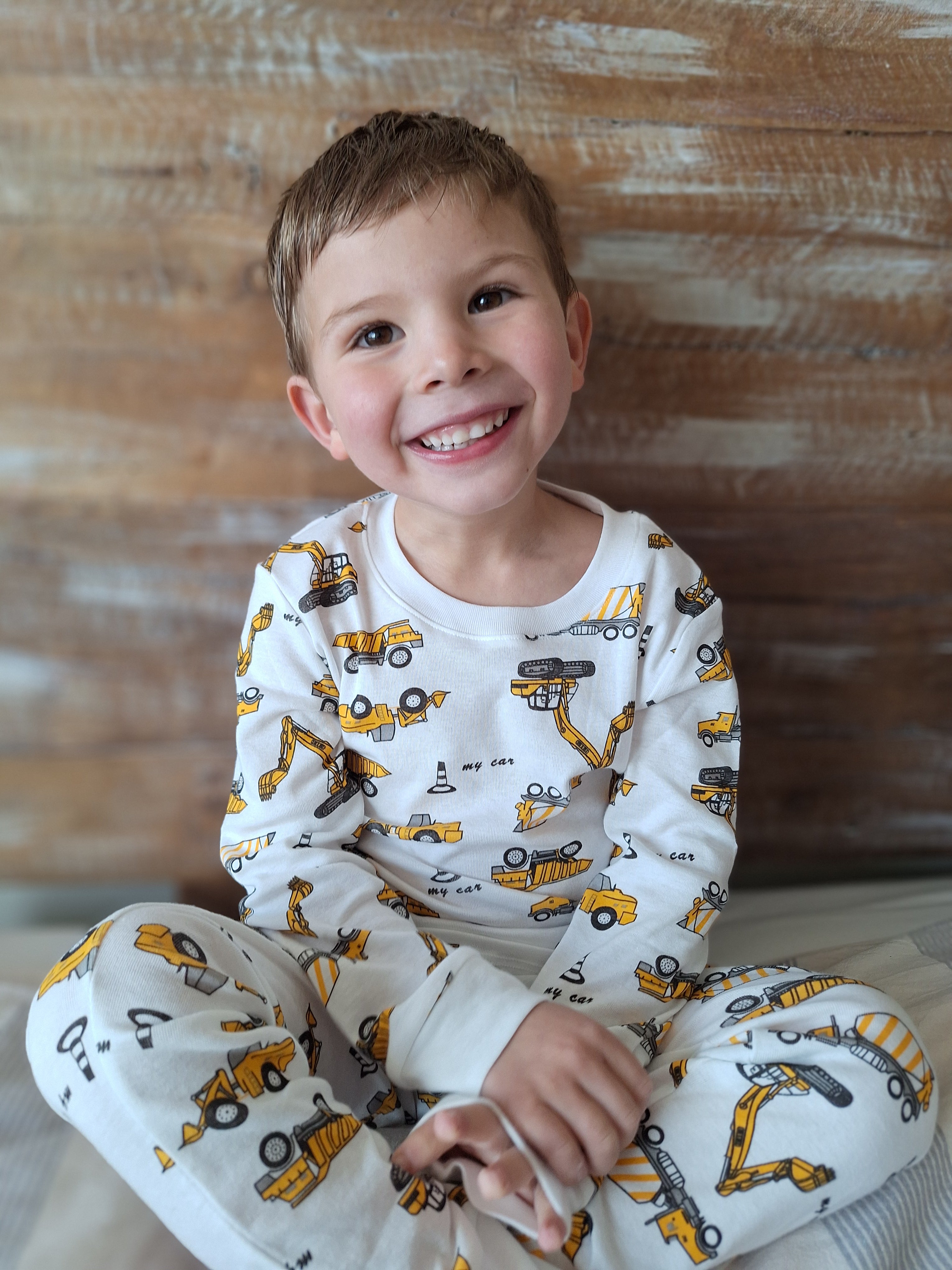 Pijama Largo Algodón Excavadora