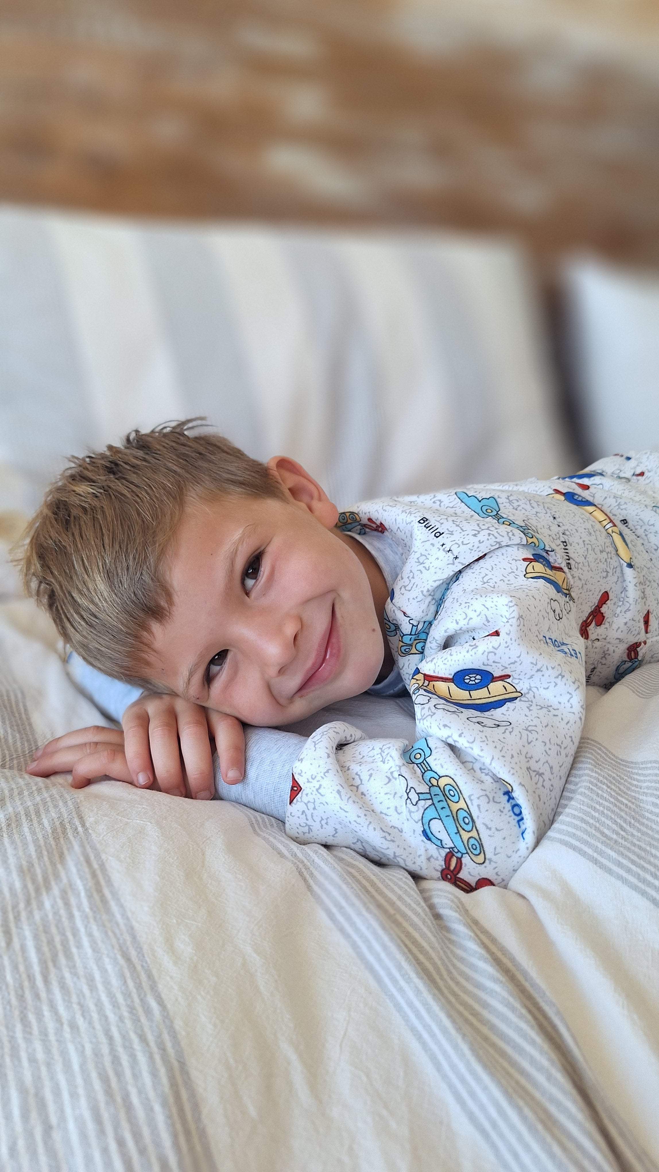 Pijama Afranelado Grúa Blanco