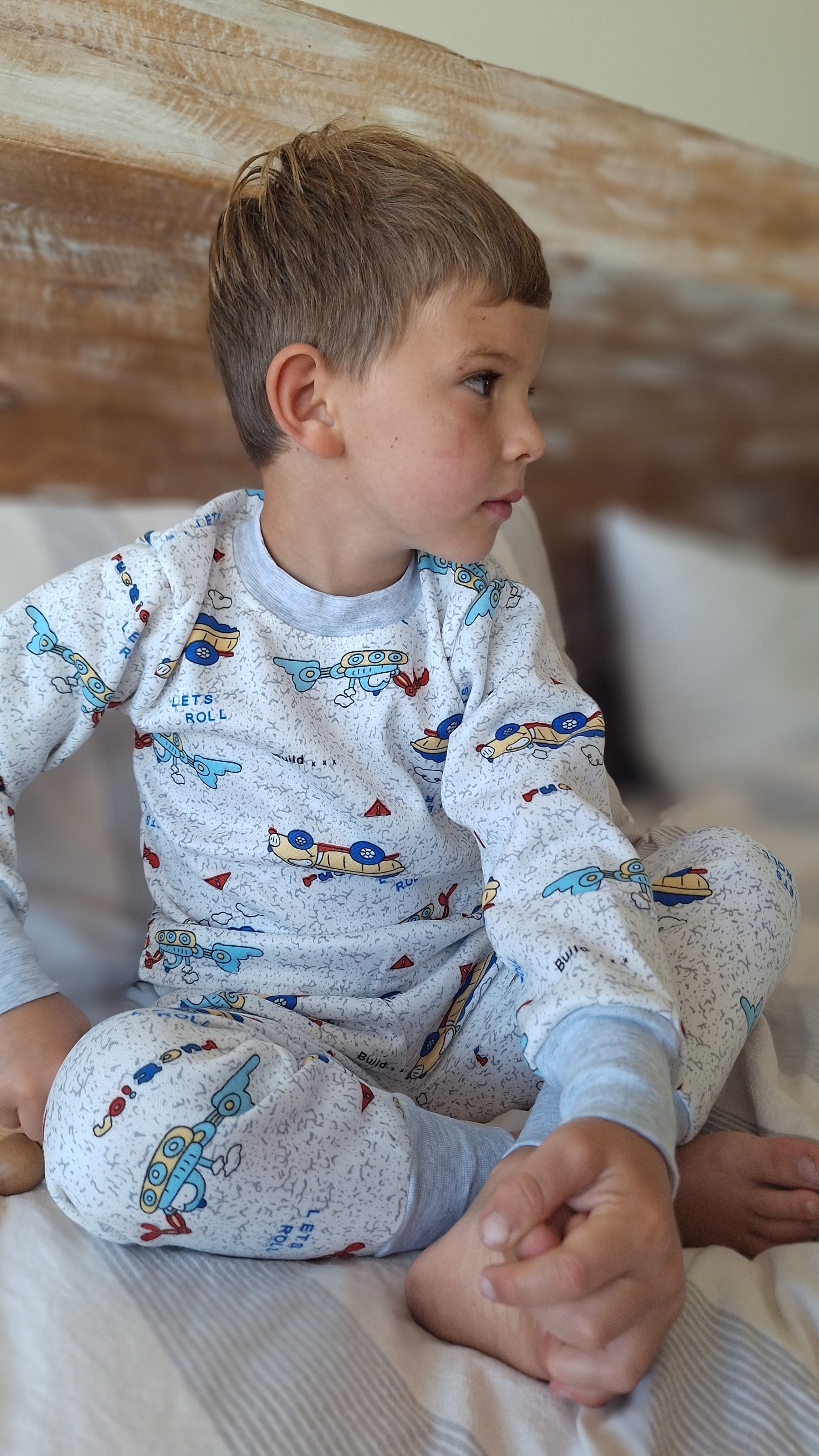 Pijama Afranelado Grúa Blanco