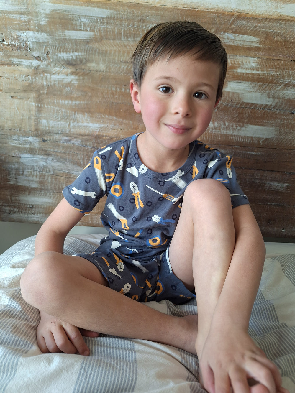 Pijama Corto Herramientas Gris